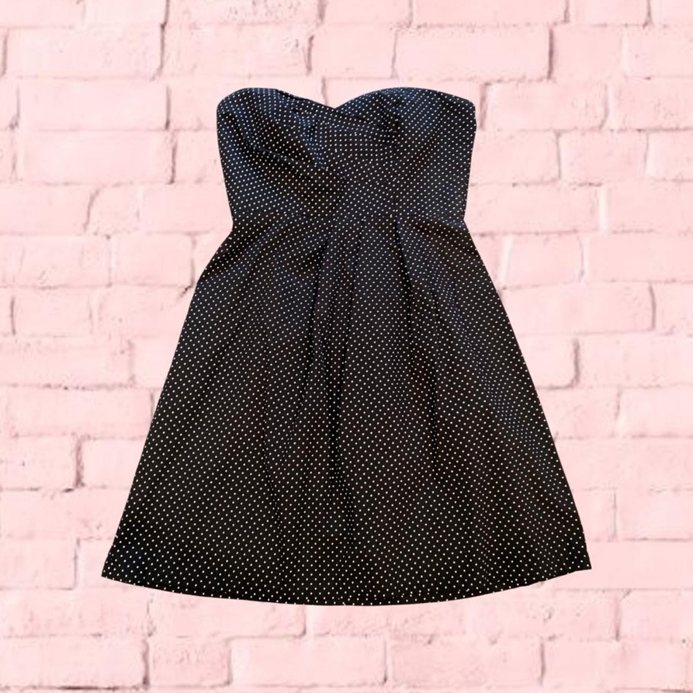 Y2k polka dot strapless pinup style dress Size Small